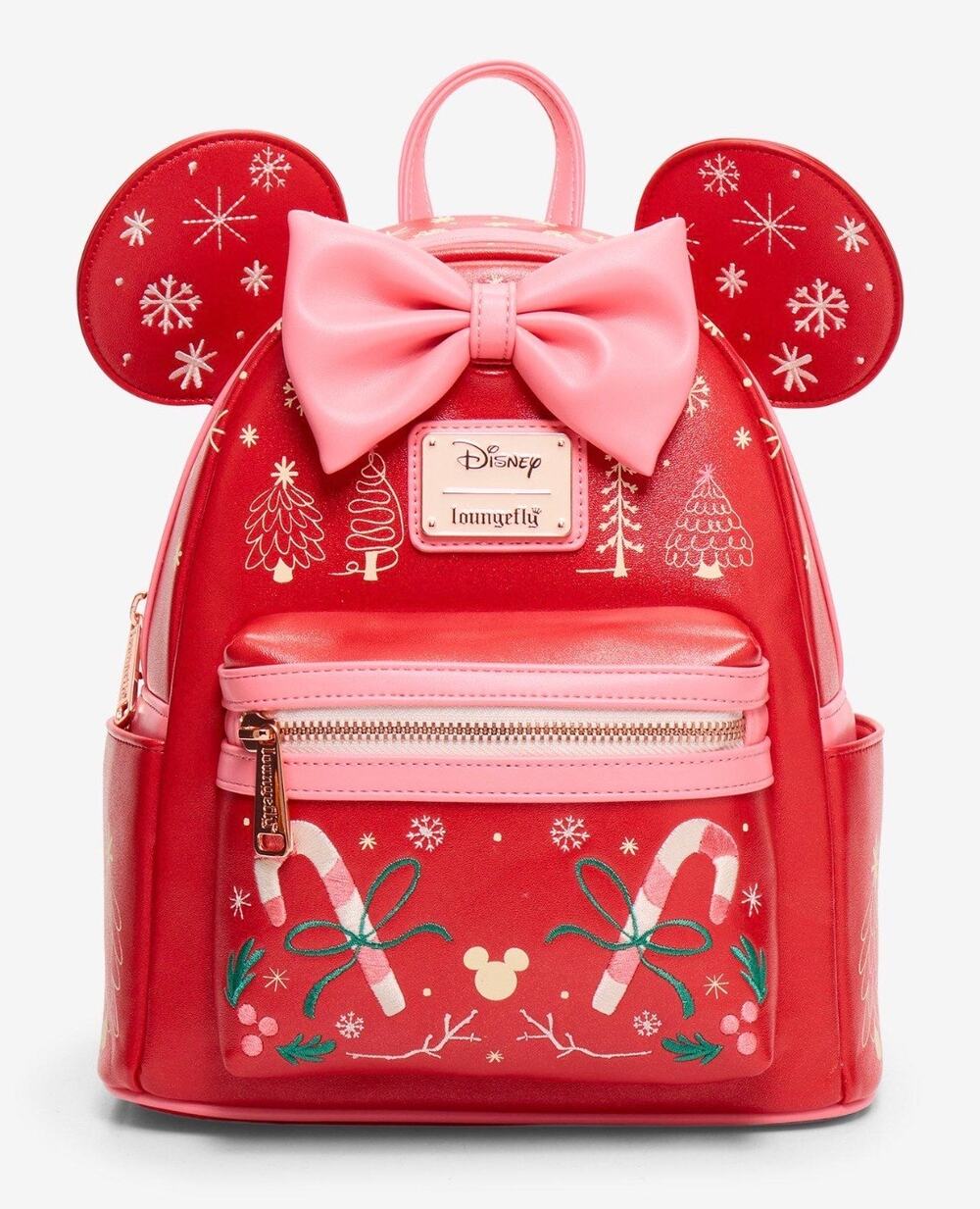 Loungefly Minnie Mouse Candy Cane Mini Backpack NWT
